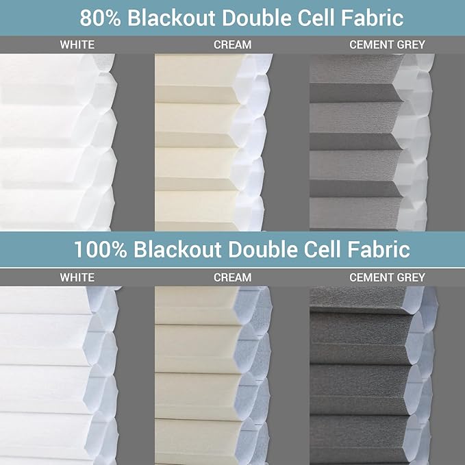 SmartWings Cellular Fabric Samples, Blackout & Light Filtering Fabric, Used in Nowa Cellular Shades, Multi-Color