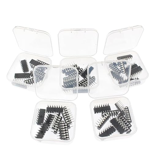 50Pcs 5 Values 74HCxx Series Logic IC Assortment Kit - IC Socket - 74HC00 74HC02 74HC04 74HC08 74HC32 Logic IC Chip IC Assortment Kit