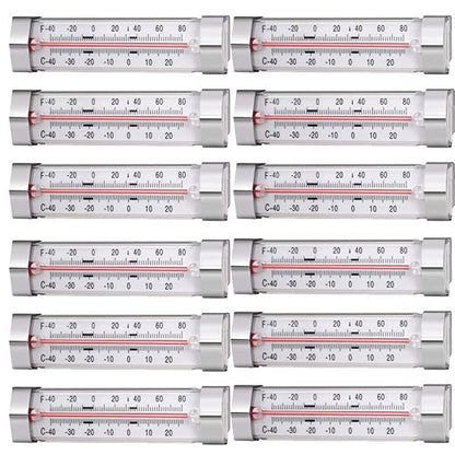 12 Pack Fridge Refrigerator Freezer Thermometer