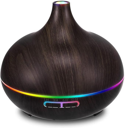 550ML Black Aroma diffusers for Essential Oils, Large Office Essential Oils Aromatherapy Diffuser with Ambient Light & 3 Timer, waterless auto Off Cool Mist humidifier Vaporizers for Bedroom Kids