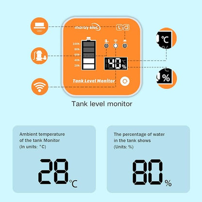 Moray Smart WiFi Water Level Sensor Water Level Transmitter Level Monitor Sensor , Gateway Automatic Alarm Indicator for Smart Life Mobile APP Smart Home Remote IP67 Waterproof (ME202R 5m)