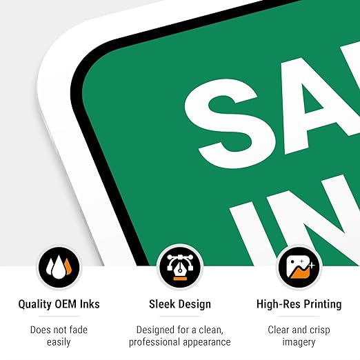 Safety Instructions Body Harness Required For Entry Sign, 24x30 Inches, 55 mil thick HDPS (high density polystyrene), Made in USA by Sigo Signs