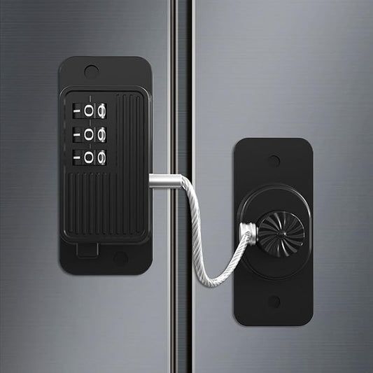 Heavy Duty Combination Refrigerator Lock (1 Pack) - Cabinet Locks Baby Proofing, No Drilling Adhesive Fridge Locks, for Fridge, Cabinets, Drawers, Window and Child Safety Cabinet Lock