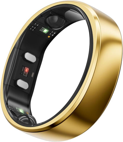 RingConn Gen 2, World’s First Smart Ring with Sleep Apnea Monitoring, No APP Subscription, 12-Day Battery Life, Stress/Heart Rate/Women's Health Tracker, Android & iOS Compatible (Gold, Size 14)