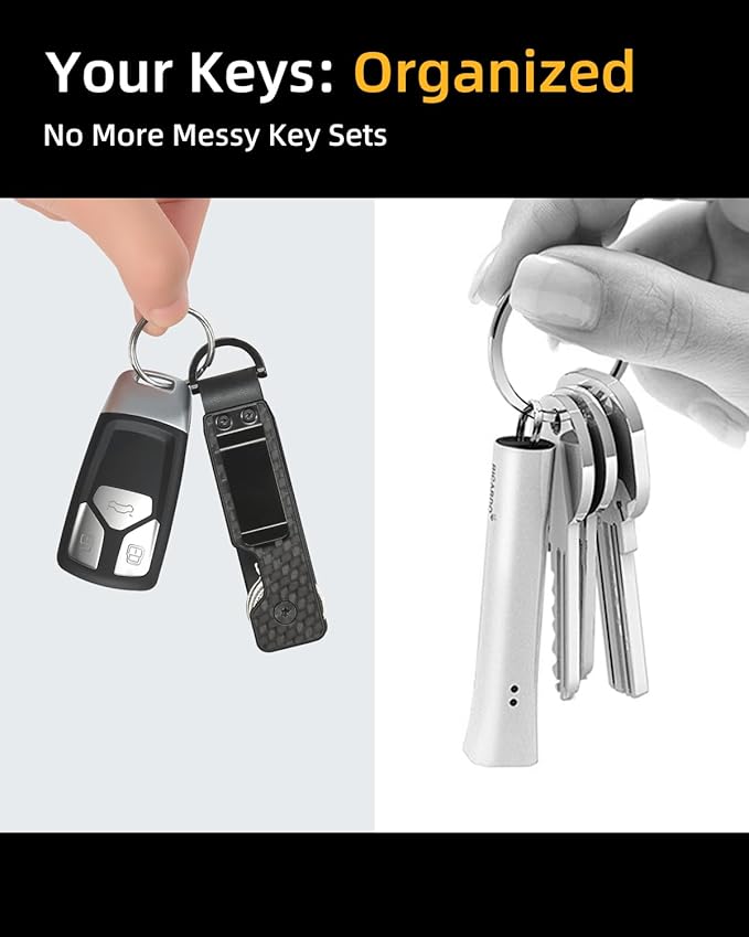 Keychain Key Holder Keychain Tile For Men/Women Key Finder Ring/Organizer for Car Keys Keyring Accessories 2-5 Keys