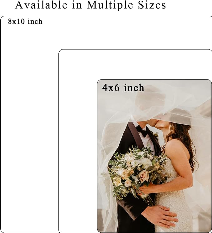 Custom Metal Photo Prints, Personalized Picture Frame with Your Photos, Customized Photo Gifts for Lovers, Couples, Family and Home Decor