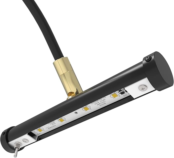 Cocoweb 9 Inch Tru-Slim Black Picture Light - LED, 2700K, Adjustable Arm, Plug-in, Toggle Switch, Sleek and Compact Design