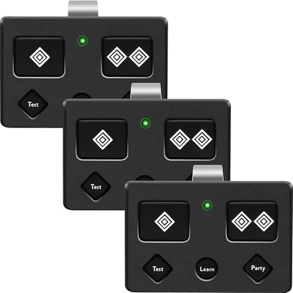 for Ghost Controls AXS1 AXP1 Remote Transmitter,5-Button Remote Transmitter for Automatic Gate Openers, Partymode, Compatible with Ghost Controls Single/Dual Control Opener Systems (AXS1 3Pack Black)