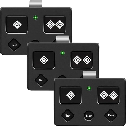 for Ghost Controls AXS1 AXP1 Remote Transmitter,5-Button Remote Transmitter for Automatic Gate Openers, Partymode, Compatible with Ghost Controls Single/Dual Control Opener Systems (AXS1 3Pack Black)