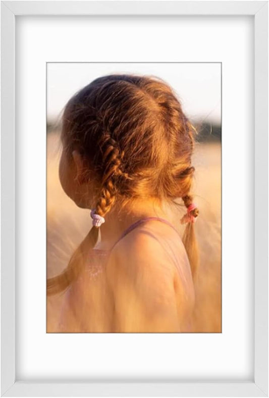 Golden State Art, 16X24 Picture Frame with Mat for 12X18 - High Definition Glass Wall Mounting Horizontal Vertical Display (White, 1 Pack)