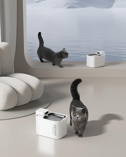 PETKIT EVERSWEET MAX Cordless Cat Water Fountain with Motion Sensor, 101 oz/3L Pet Fountain for Cats Dogs Inside, Automatic Cat Water Dispenser Battery Operated (White-Cordless, 3L)