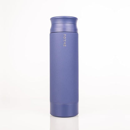 FORME - Blender Shaker Bottle, Leakproof Double Insulated Stainless Steel, Noiseless Shaker Bottle for Hot & Cold Drinks with Supplement Storage, Ideal for Protein & Shakes (Slate Blue, 16.9 ounces)