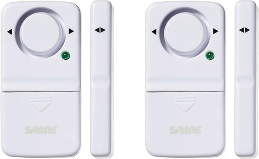 SABRE Wireless Home Security Door Window Burglar Alarm with LOUD 120 dB Siren, DIY EASY to Install, 2-Pack,white