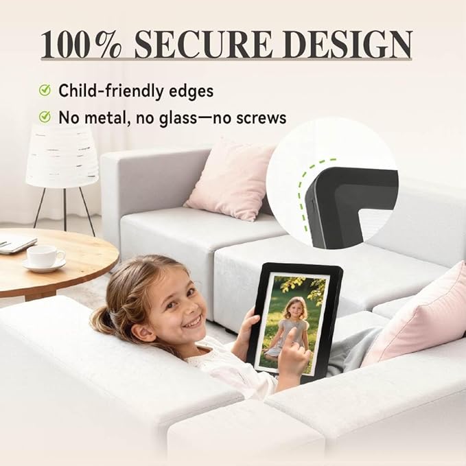 Black 5x7 Picture Frame with Acrylic Front 6 Pack, ABS Frame for 5x7 or 4x10 Photos, Shatterproof UV-Resistant Tabletop Photo Frame, Vertical/Horizontal Display for Home Décor