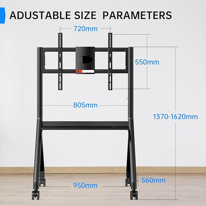 Mobile Smart Board Stand for Interactive Whiteboard 47"-65", Lockable Wheels, Holds up to 176lbs, for Office Classroom Home(Model: FD570)