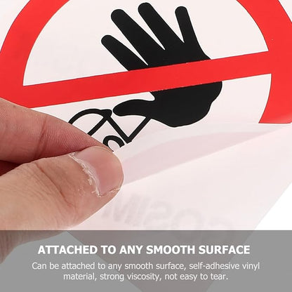 5pcs No Entrance Warning Label Stickers Safety Caution Decal Warning Sign for Industrial and Construction Use Adhesive for Surfaces