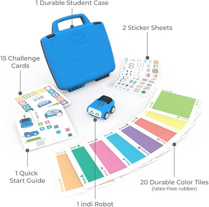 Sphero Indi Student Kit - Screenless Coding Robot for Kids 4+ - Introduce Coding, Computer Science, and AI Literacy Concepts - Solve Puzzles - Create Mazes - Educational STEM Toy