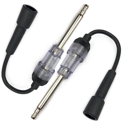 FainWan 2PCS Inline Spark Plug Tester - Straight Boot Ignition Test for Small Engine, Car, Chainsaw, Armature Diagnostic Detector