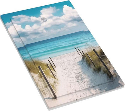 Decorative Light Switch Cover Plate Coastal Beach Ocean Seaside View 1 Gang No Device Single Blank Outlet Covers Wall Plates for Electrical Outlets Faceplate for Bedroom Home Decor