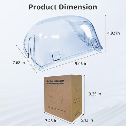 Rear Cover for Automatic Microchip Cat Pet Feeder - Prevents Persistent Pet from Getting Food from The Back of The Feeder - Blue