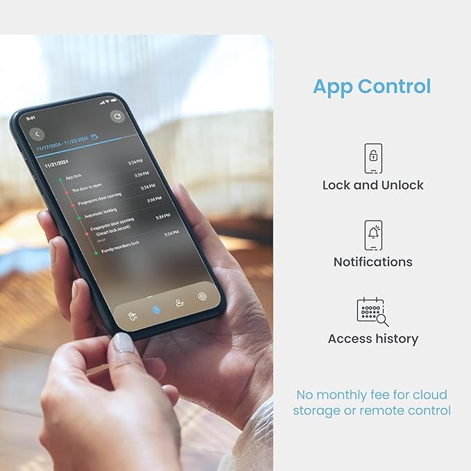 Lockly Vision Smart Lock, HD Video Doorbell Smart Locks for Front Door, Fingerprint Door Lock, Touchscreen Keypad, App Control, No Monthly Fee, Auto Lock