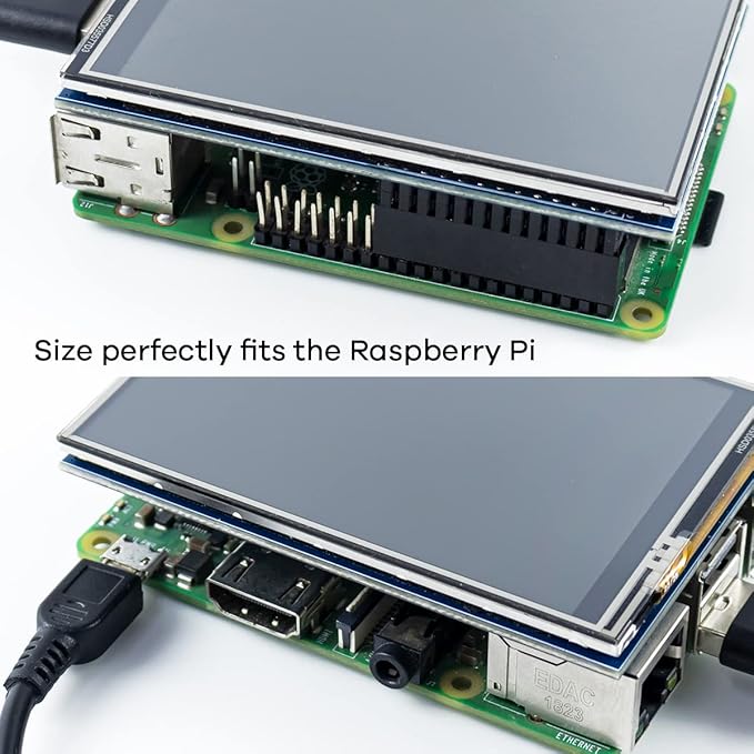 3.5 Inch 480x320 Touch Screen TFT LCD SPI Display Panel for Raspberry Pi B, B+, 2B, 3B, 3B+,4B, 5