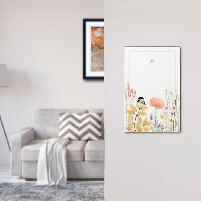 Light Switch Cover Plate Colorful Floral Watercolour Cuddly Bird 1 Gang No Device Blank Electrical Wall Plates Faceplate Decorative Switch Plate For Bed Room Living Room Decor