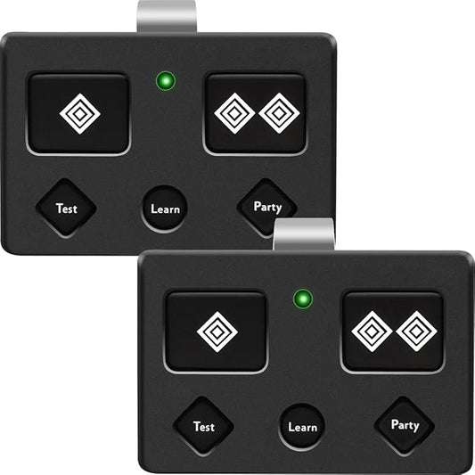 for Ghost Controls AXS1 AXP1 Remote Transmitter,5-Button Remote Transmitter for Automatic Gate Openers, Partymode, Compatible with Ghost Controls Single/Dual Control Opener Systems (AXS1 2Pack Black)