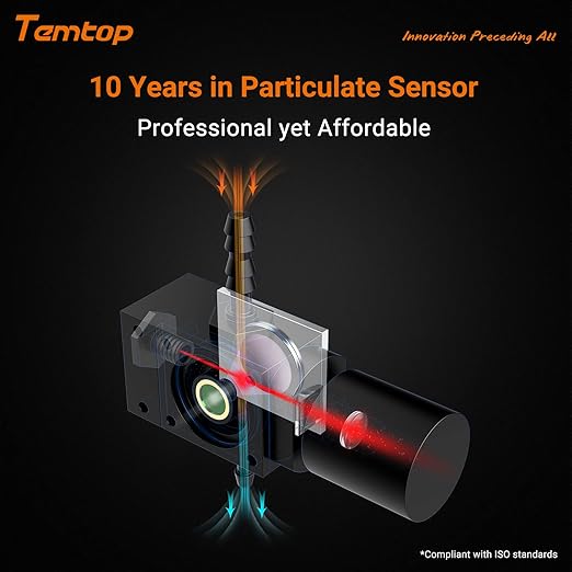 Temtop Particle Counter Aerosol Dust Monitor Professional Cleanroom Tester Laser Air Detector AQI Data Logger PM1.0 PM2.5 PM4.0 PM10 TSP PMD 351