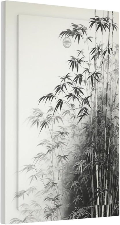 Watercolor Vintage Ink Bamboo Forest 1-Gang No Device Blank Wallplate Electrical Light Switch Covers Decorative Receptacle Face Plate Cover for Bathroom 5 X 3 IN