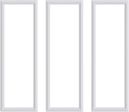 3 PCS Premade Wainscoting Panels Accent Wall Panels for Interior Wall Decor Easy DIY Build and Batten Chair Rail & Picture Frame Door Decor (8 x 24 in)