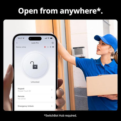 SwitchBot Smart Lock Pro(Silver) & SwitchBot Hub Mini Smart Remote