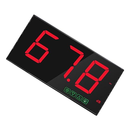 Wall Mounted Decibel Meter, Sound Level Meter 30-130dB with Alarm, USB Rechargeable Battery Level Indication - High Accuracy, Digital Display, Ideal for Industrial and