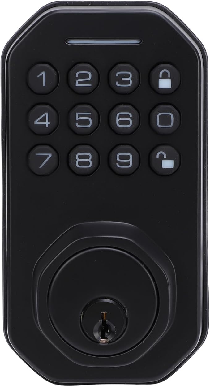 Smart Deadbolt Door Lock with Digital Electronic Keypad, Alloy Construction, 2 Keys - Auto Locking, Virtual Password Security, Suitable for Home Apartment Villa