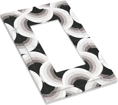 Abstract Art Marble 1 Gang Single Rocker Decorative Light Switch Covers Electrical Faceplate Switch Plates for Bathroom Kitchen Home