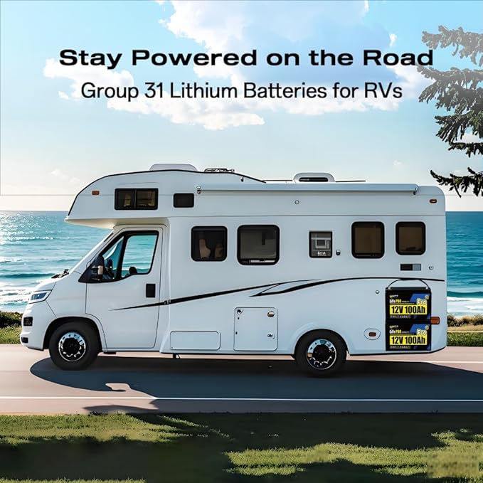 Wattcycle 12V 100Ah LiFePO4 Battery, Lithium Battery 12V 110A BMS, Lithium RV Batteries 15000+ Deep Cycles, Built-in Bluetooth, Monitor, Mobile APP, Perfect for Home Energy, RV, Marine, Solar
