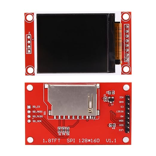 1.8 inch SPI TFT LCD Color Display Module Touch Panel, ST7735 128x160 Touch Screen Monitor Module 51/AVR/STM32/ARM 8/16 bit for DIY