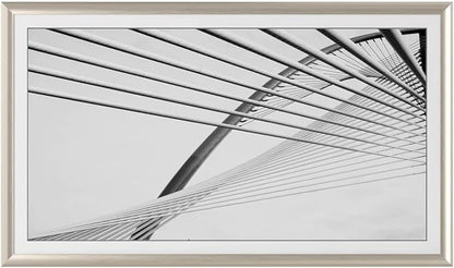German Silver Prismatic 32" Alloy Deco TV Frame - Compatible ONLY with Samsung The Frame TVs (Fits 2021-2025, LS03A, LS03B, LS03C, LS03D, LS03FA)