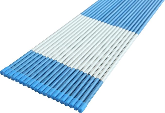 FiberMarker 48 Inch Reflective Driveway Markers Solid Driveway Poles for Easy Visibility at Night 5/16 Inch Diameter Blue, 20-Pack (4ft)