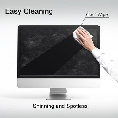 Screen Wipes for Electronics, 240 Count 6"x6" Pre-Moistened Screen Cleaner for Screens, Computer,Laptop,Tablet,Phone,Monitor,Car Screen Cleaner, Lens Wipes Individually Wrapped