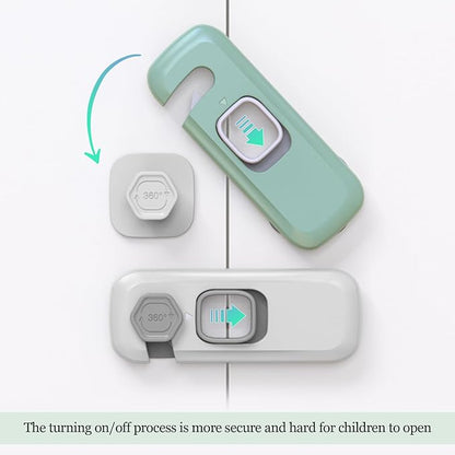 5Pcs Kids Security Refrigerator Locks.Protective Self Adhesive Latches.Pinch Proof Lock for Toddlers and Children.Ideal for Refrigerators,Cabinets,Drawers,Wardrobes and Freezers (Grey)