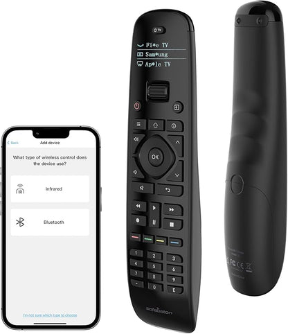 SofaBaton U2 Universal Remote with Backlit Button, All in One Universal Remote Control with App Control, Custom Macros, Compatible with Smart TVs,Sound Bar and DVD/Blu-ray Players, and More