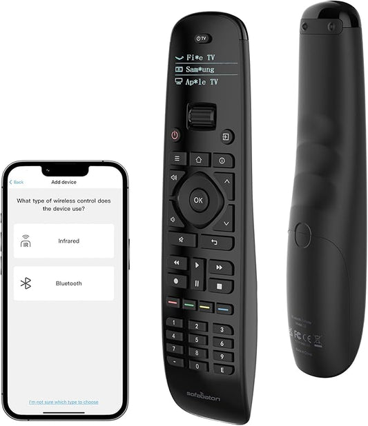 SofaBaton U2 Universal Remote with Backlit Button, All in One Universal Remote Control with App Control, Custom Macros, Compatible with Smart TVs,Sound Bar and DVD/Blu-ray Players, and More