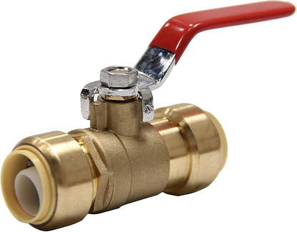 (Pack of 5) EFIELD 1 Inch Push-Fit Full Port Ball Valve with a Disconnect Clip Tool, UPC Certified,(PF-VALVE019-5PCS)