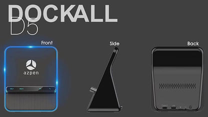 Wireless Charging Audio Dock by Azpen with Dual 8 watts Bluetooth Speakers, Upgraded Microphone for Handsfree Call, Wireless Charger for iPhone 15 14 13 12 11 and Samsung S23 S22 S21 S20