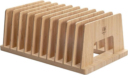 MobileVision Bamboo Device Organizer for Smartphones, Tablets and Laptops, 10 Slots