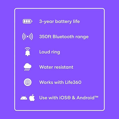 Tile by Life360 Starter Pack - Bluetooth Trackers and Item Finders for Keys, Wallets & More. Both iOS and Android Compatible. Phone Finder. 2-Pack (Black Mate/Slim)
