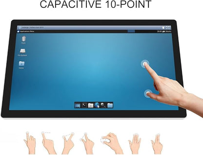 GreenTouch 27 Inch Multi PCAP Touch Screen Monitor LCD Display 1920 * 1080 HD - 16:9 Ratio - HDMI/VGA/DVI Input