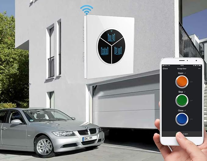 Wireless Garage Door Opener Remote WiFi Switch Universal Controlled by Smartphone for Automatic Gate Opener System (Without Door Sensor)