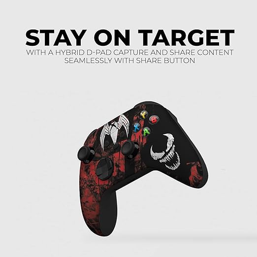DreamController Carnagge Custom X-box Controller Wireless compatible with X-box One/Series X/S Proudly Customized in USA with Permanent HYDRO-DIP Printing (NOT JUST A SKIN)